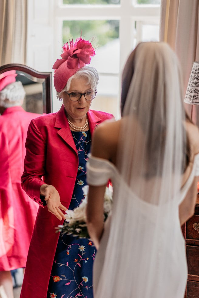 Mother of the bride red coat. 