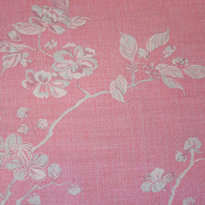 cashmere pink fabric with flowers